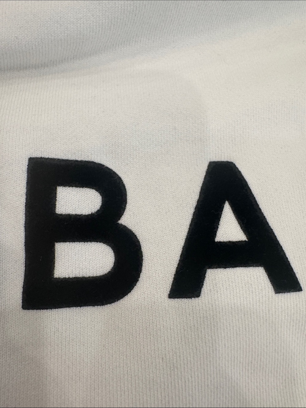 Balmain White Crewneck Sweatshirt with Black Logo - Picture 5 of 8